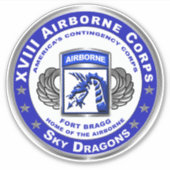 XVIII AIRBORNE CORPS STICKER (Voorkant)