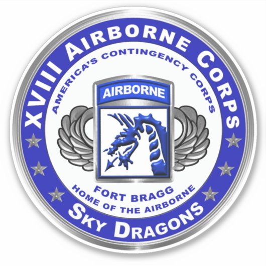 XVIII AIRBORNE CORPS STICKER (Voorkant)
