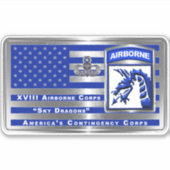 XVIII AIRBORNE CORPS STICKER (Voorkant)