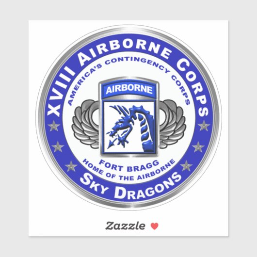 XVIII AIRBORNE CORPS STICKER (Vel)