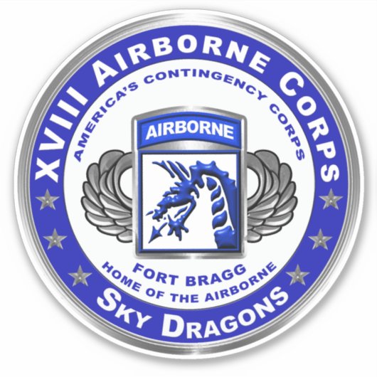 XVIII AIRBORNE CORPS STICKER (Voorkant)