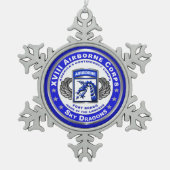 XVIII Airborne Corps Tin Sneeuwvlok Ornament (Voorkant)