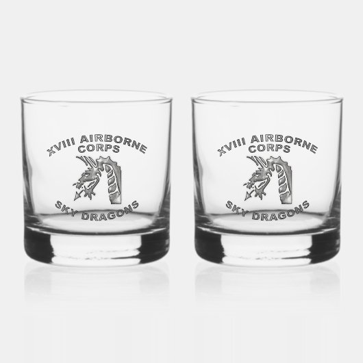 XVIII AIRBORNE CORPS WHISKY GLAS (Voorkant)