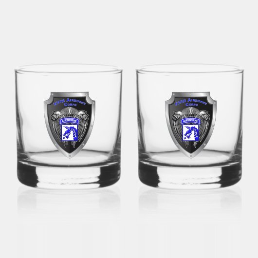 XVIII AIRBORNE CORPS WHISKY GLAS (Voorkant)