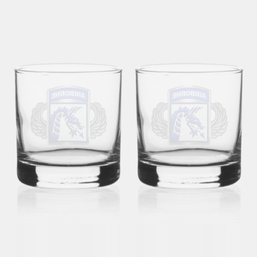 XVIII AIRBORNE CORPS WHISKY GLAS (Achterkant)