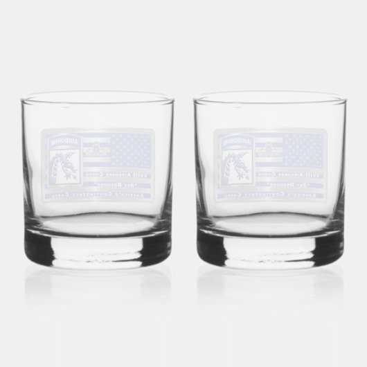 XVIII AIRBORNE CORPS WHISKY GLAS (Achterkant)