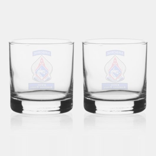 XVIII AIRBORNE CORPS WHISKY GLAS (Achterkant)