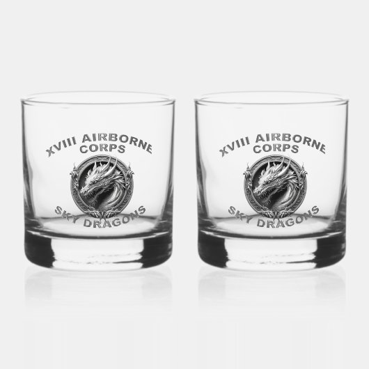 XVIII AIRBORNE CORPS WHISKY GLAS (Voorkant)