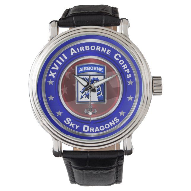 XVIII Luchtlandingskorps SKY DRAGONS Keepsake Horloge (Voorkant)