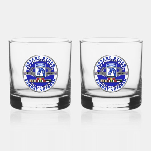 XVIII STORM VAN HET LUCHTLANDINGSKORPS WHISKY GLAS (Voorkant)