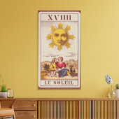 XVIIII Le Soleil, Franse tarotkaart van de zon Canvas Afdruk (Insitu (Woonkamer))