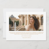 XVs Sophisticated Colorful Tiara & Elegant Script Bedankkaart (Achterkant)