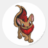 Xweetok Red Ronde Sticker (Voorkant)