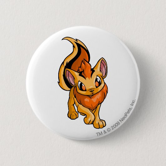 Xweetok Sinaasappel Ronde Button 5,7 Cm (Voorkant)