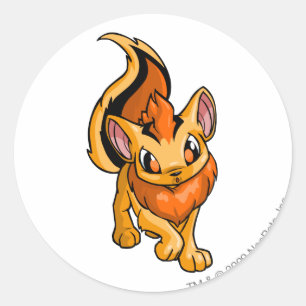 Xweetok Sinaasappel Ronde Sticker