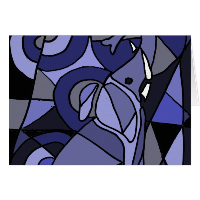 XX- Abstract art Elephant (Voorkant Horizontaal)