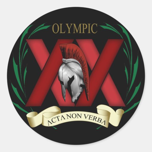 XX Afbeelding op zwart Ronde Sticker (Voorkant)