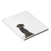 XX- Artistic Black Labrador Cartoon Notitieblok (Schuin)