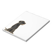 XX- Artistic Black Labrador Cartoon Notitieblok (Linkerzijde)