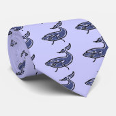 XX- Artistieke blauwe walvis Stropdas (Opgerold)