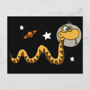 XX- Astronaut Snake Cartoon Briefkaart