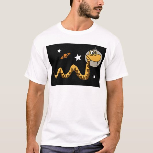 XX- Astronaut Snake Cartoon T-shirt (Voorkant)