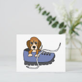 XX- Beagle Puppy Dog in een schoorsteenCartoon Briefkaart (Staand voorkant)