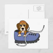 XX- Beagle Puppy Dog in een schoorsteenCartoon Briefkaart (Voorkant / Achterkant)