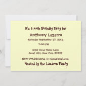 xx Birthday Party Invitation - Gold Candles Kaart (Achterkant)