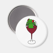 XX- Boomkikker in een wijnglas Magneet (Voorkant / Achterkant)