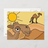 XX- Camel in de woestijnfolk Art Briefkaart (Voorkant / Achterkant)