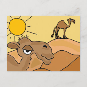 XX- Camel in de woestijnfolk Art Briefkaart