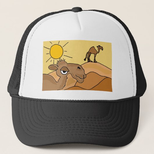 XX- Camel in de woestijnfolk Art Trucker Pet (Voorkant)
