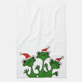 XX- Cartoon met kerstboomkikkers Theedoek (Verticaal)