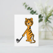 XX- Cartoon voor het spelen van golven in tijger Briefkaart (Staand voorkant)