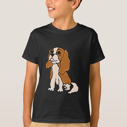 XX- Cavalier King Charles Spaniel Dog Cartoon T-shirt (Voorkant)