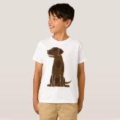 XX- Chocolade Labrador Retriever Puppy Dog T-shirt (Voorkant volledig)