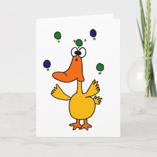 XX- CLUTZ Eend jongleren ontwerp Kaart