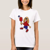 XX- Cocker Spaniel Pickleball Cartoon T-shirt (Voorkant)