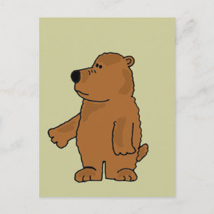 XX- Cute Brown Beer Cartoon Briefkaart