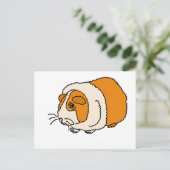 XX- Cute Guinea Pig Cartoon Briefkaart (Staand voorkant)