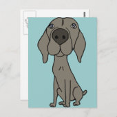 XX- Cute Weimaraner Design Briefkaart (Voorkant / Achterkant)
