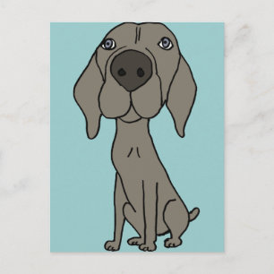 XX- Cute Weimaraner Design Briefkaart