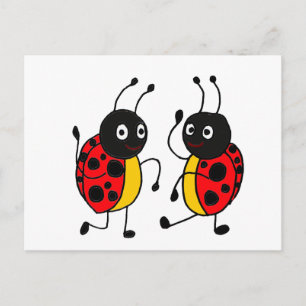 XX- Dansende Ladybugs Briefkaart