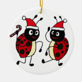 XX- Dansende Ladybugs-kerst Keramisch Ornament (Voorkant)