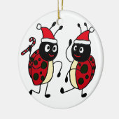 XX- Dansende Ladybugs-kerst Keramisch Ornament (Links)