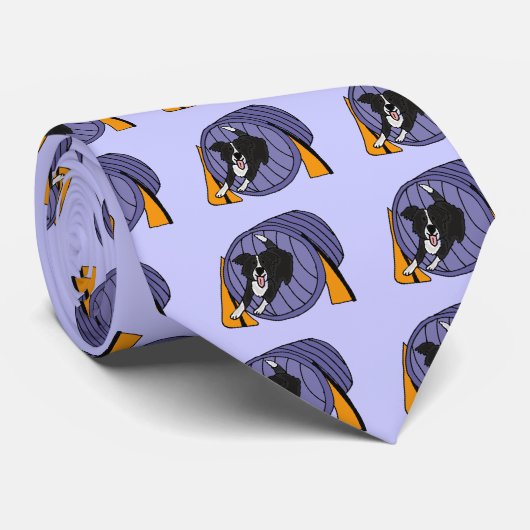 XX- Dog Agility Tunnel Cartoon Stropdas (Opgerold)