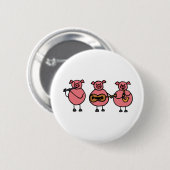 XX- Drie kleine muzikale varkens Ronde Button 5,7 Cm (Voorkant /achterkant)
