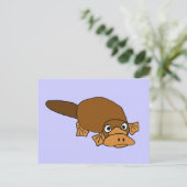 XX- Duck Bled Platypus Cartoon Briefkaart (Staand voorkant)