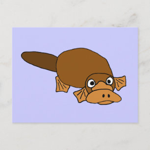 XX- Duck Bled Platypus Cartoon Briefkaart